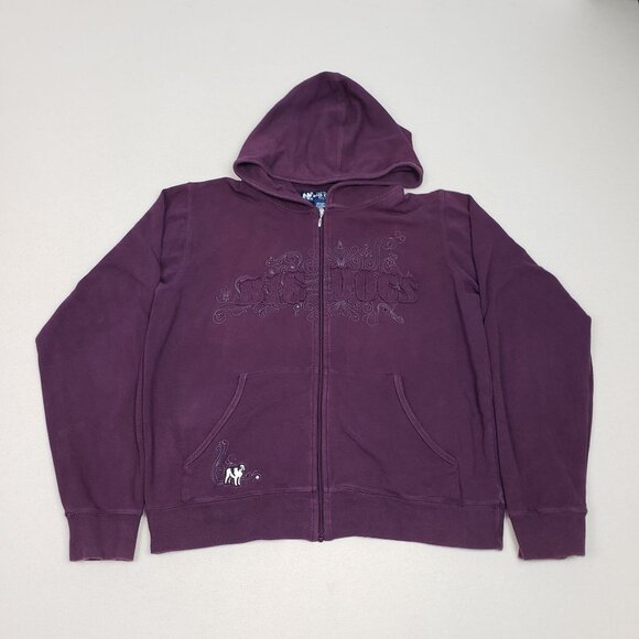 PINK Tops - PINK Victoria's Secret Big Dogs Purple Full Zip Hoodie Sz M EXCELLENT CONDITION!